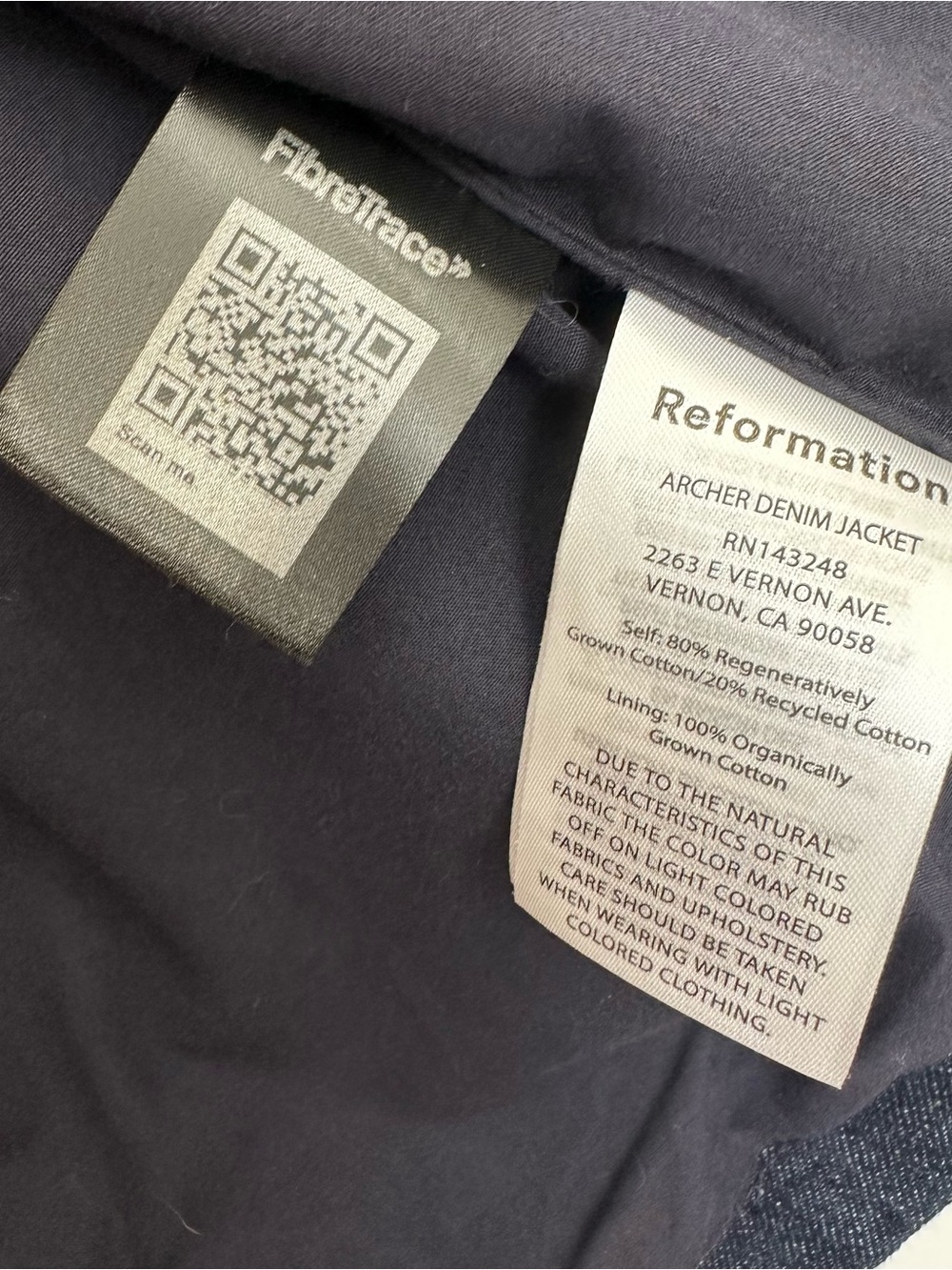 Reformation Archer Denim Jacket Size Small Chore Barn Cotton Coastal Utility - Picture 4 of 9